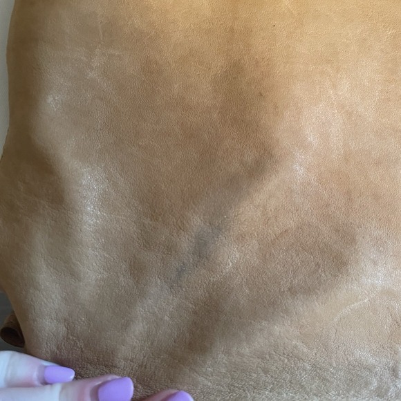 BOYY Brown Camel Tan Top Handle Soft Leather Large Tote Bag Purse Handbag - Picture 7 of 16